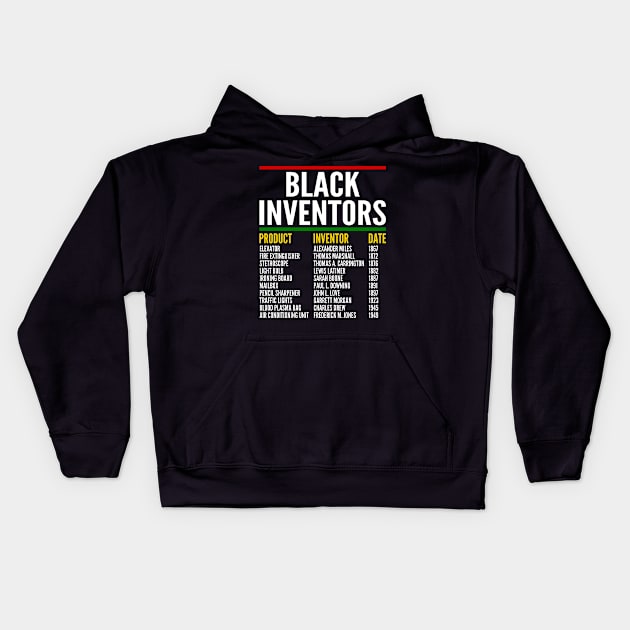 History Of Black Inventors, Black History Month, Forgotten Black Inventors Kids Hoodie by Seaside Designs